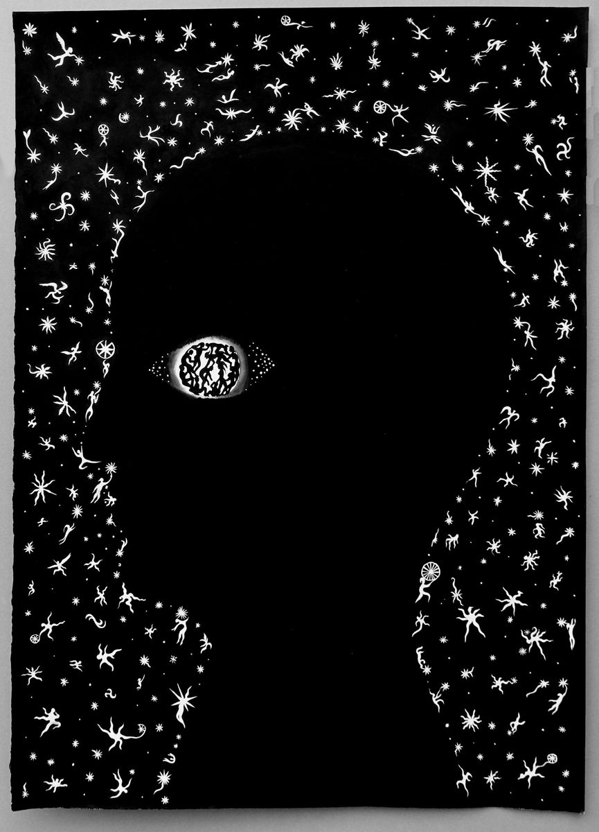 Cosmogony. Ink on paper.
