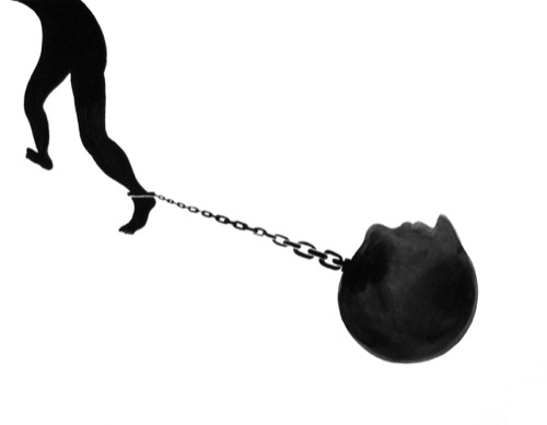 The weight of conscience.