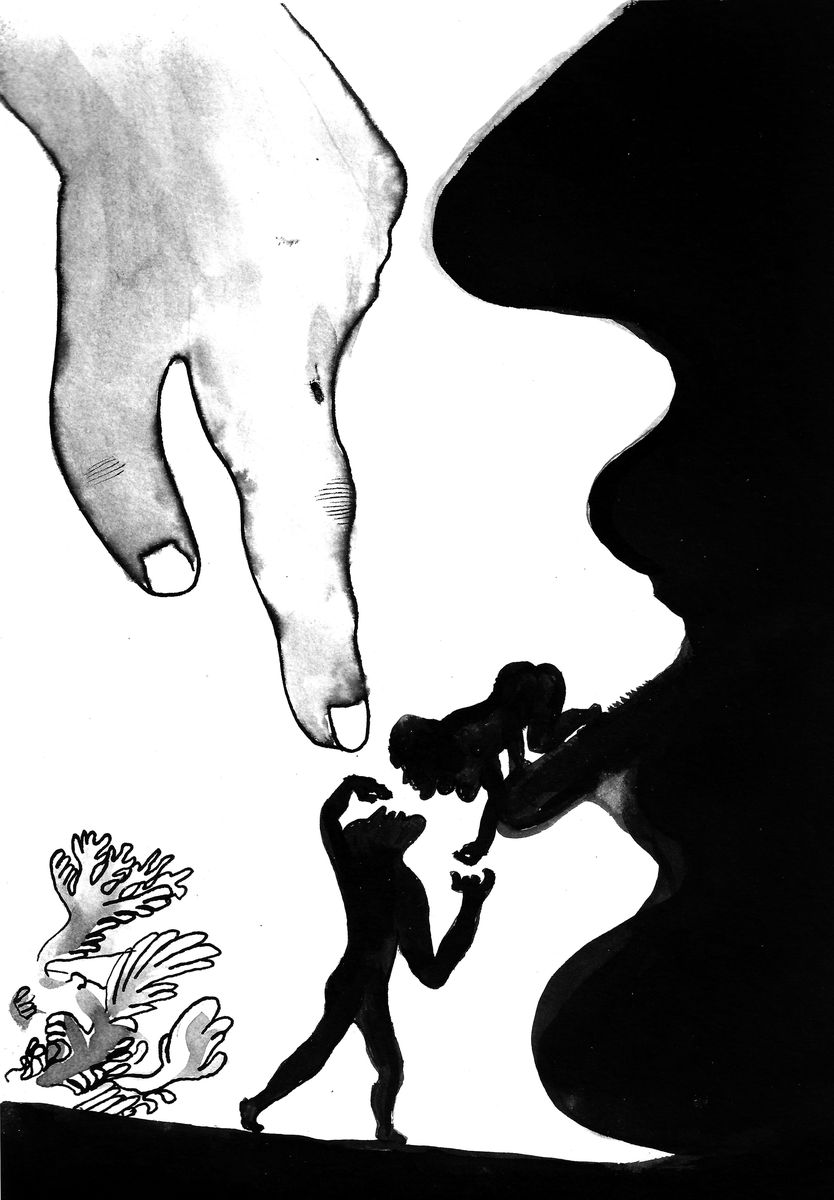 Interrelationships. Ink on paper.