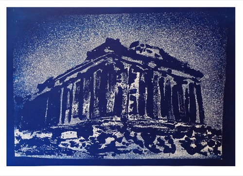 ACROPOLIS. Cyanotype.