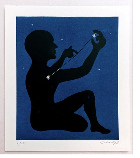 ZEN. Linoprint: 2 colors.