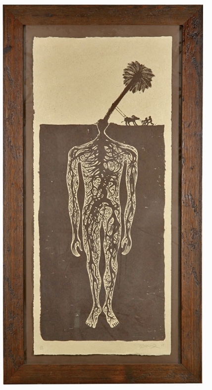 DEEPROOTED. One colour screenprint.